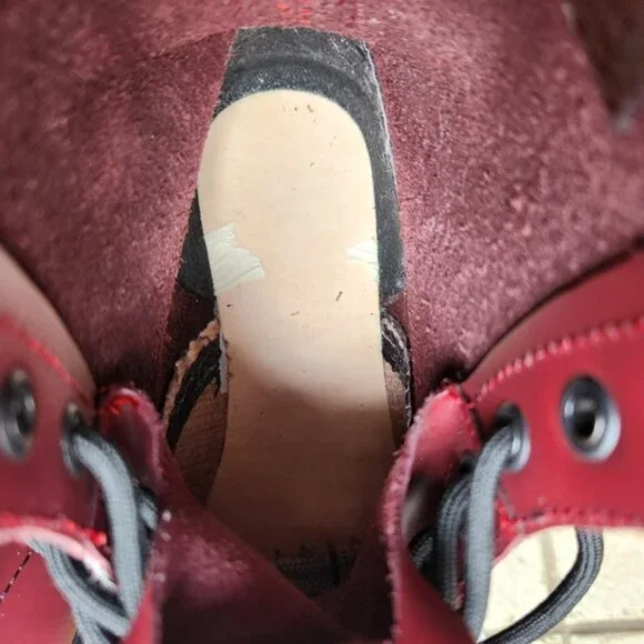 Dr. Martens 11821 Red/ Burgundy Leather Boots size 5 US - Picture 10 of 11